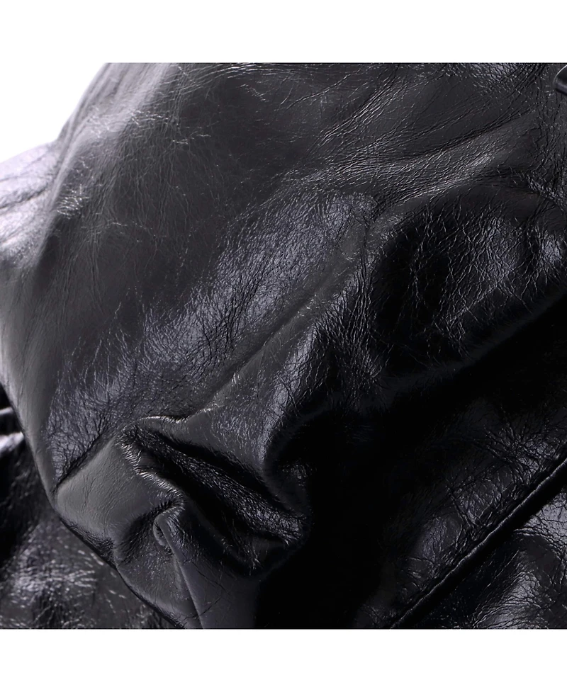 Pre-Owned Prada Tall Triple Front Pocket Tote Leather