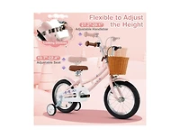 Hongge 14 Inch Kids Retro Bicycle with Adjustable Height and Basket