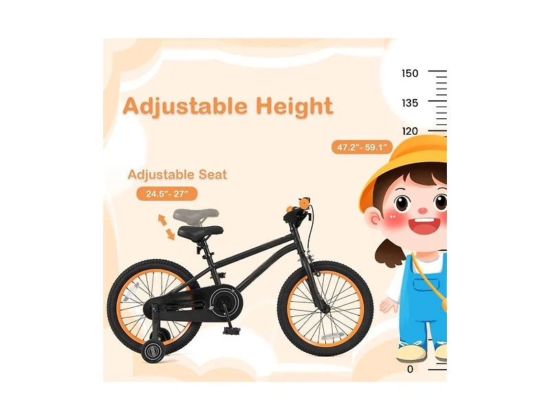 Hongge Kids Sport Bicycle with Adjustable Seat-4-8 Years