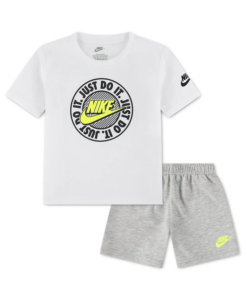 Nike Toddler Boys' 2T-4T Short-Sleeve T-Shirt and French Terry Shorts, 2-Piece Set