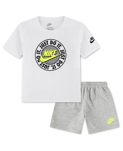 Nike Toddler Boys' 2T-4T Short-Sleeve T-Shirt and French Terry Shorts, 2-Piece Set