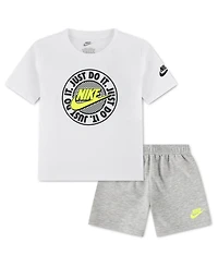 Nike Toddler Boys' 2T-4T Short-Sleeve T-Shirt and French Terry Shorts, 2-Piece Set