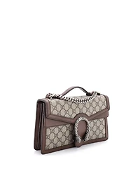 Pre-Owned Gucci Small Dionysus Top Handle Chain Bag Gg Coated Canvas