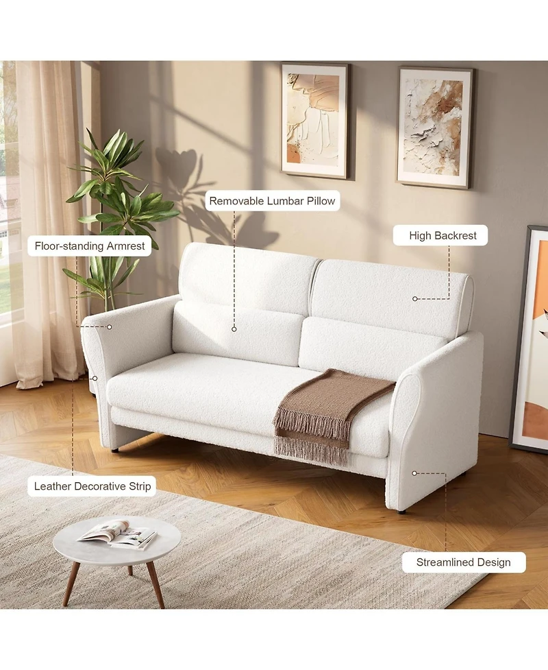 gaomon Modern Boucle Accent Chair, Upholstered Armchair for Living Room, Bedroom and Office