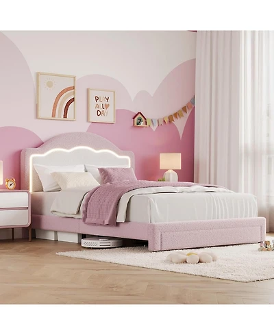 gaomon Lambskin Soft Bag Princess Bed for Girls, Cozy Upholstered Mattress, Soft and Plush Design, Perfect for Bedroom