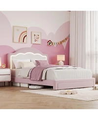 gaomon Lambskin Soft Bag Princess Bed for Girls, Cozy Upholstered Mattress, Soft and Plush Design, Perfect for Bedroom