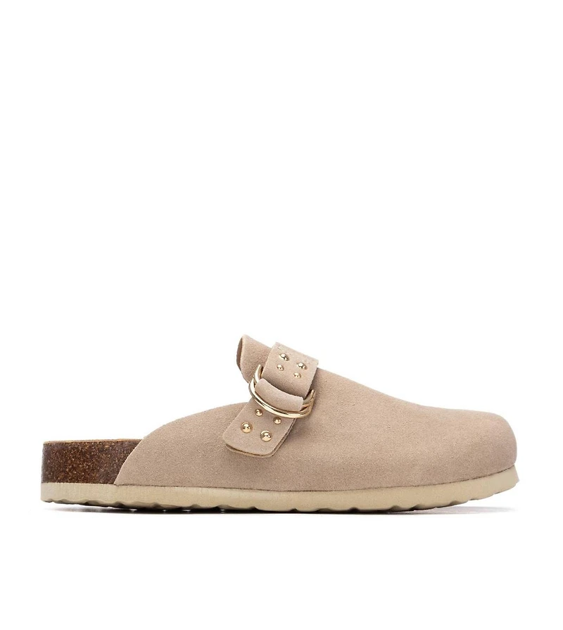 Xti Women's Refresh Collection Suede Clog Mule Flats