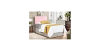 Flynama Twin Upholstered Headboard with Faux Jewel Tufting Adjustable Height 41 to 53 inch for Bedroom