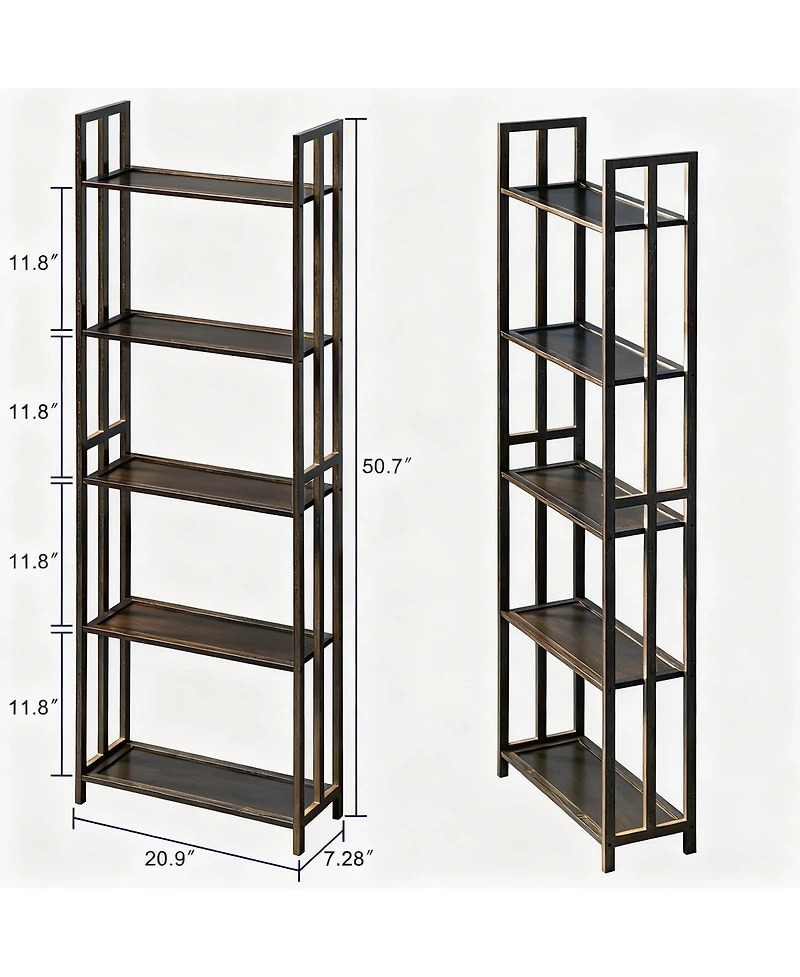 Yigii 5 Tier Narrow Storage Rack Organizer Shelving Unit