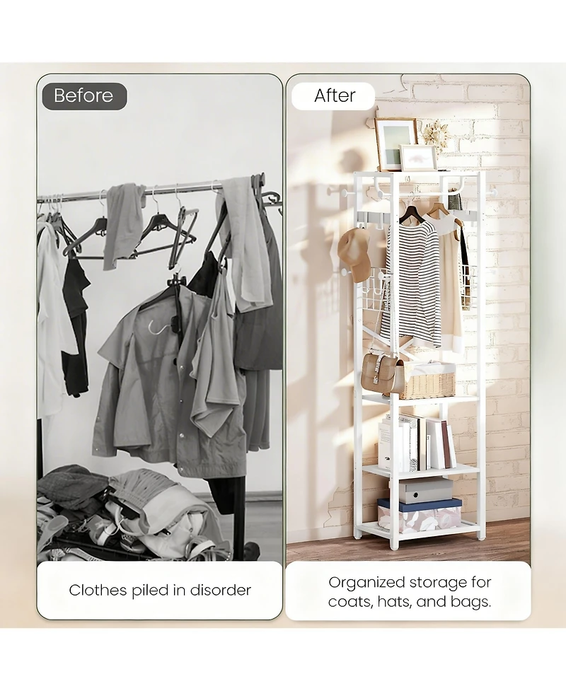 Yigii Expandable Over Toilet Storage Rack Metal 3 Tier Bathroom Organizer Shelf