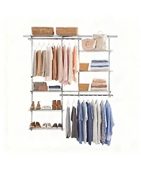 Yigii Closet Organizer Kit 3-6 Ft Adjustable Metal Wire Shelving Expandable System