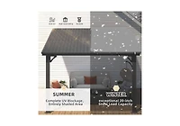 Aecojoy 10x10 Outdoor Hardtop Gazebo Adjustable Height (6.5-9.8Ft) Pergola for Patio