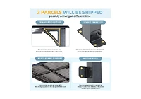 Aecojoy 14x10 Outdoor Hardtop Gazebo Adjustable Height Pergola for Patio