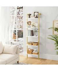 Yigii Ladder Bookshelf Wall-Mounted Solid Wood Industrial Storage Rack