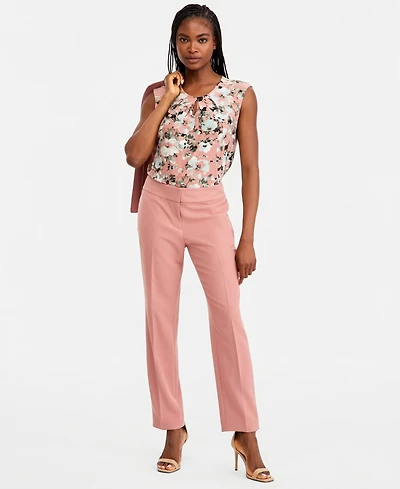 Kasper Women's Fly-Front Slim Pants