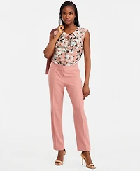 Kasper Women's Fly-Front Slim Pants