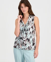 Kasper Women's Sleeveless Tie-Front Top