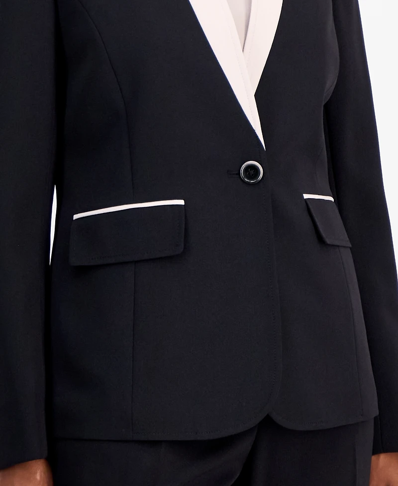 Kasper Women's One-Button Inverted-Collar Jacket