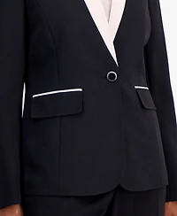 Kasper Women's One-Button Inverted-Collar Jacket