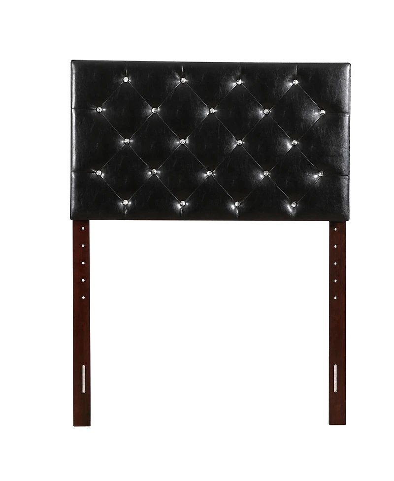 Flynama Twin Upholstered Headboard with Faux Jewel Tufting Adjustable Height