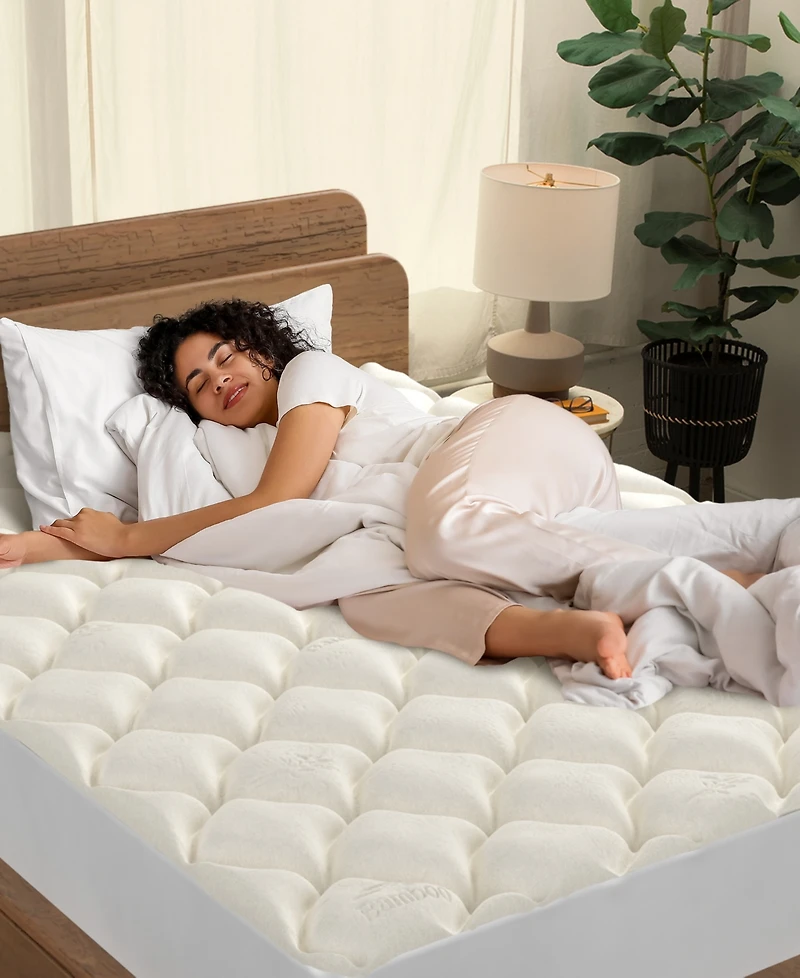 Cheer Collection Rayon from Bamboo Fitted Down Alternative Mattress Pad