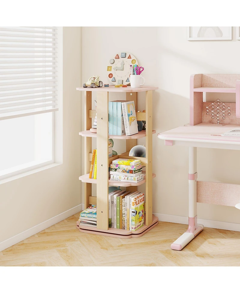 Slickblue Freestanding 3 Tier Toddler Book Rack with 12 Compartments
