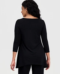Jm Collection Women's 3/4-Sleeve Knit Top, Regular & Petites, Exclusively at Macy's