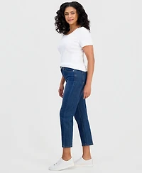 Style & Co Women's Mid-Rise Straight Leg Ankle Jeans, Exclusively at Macy's