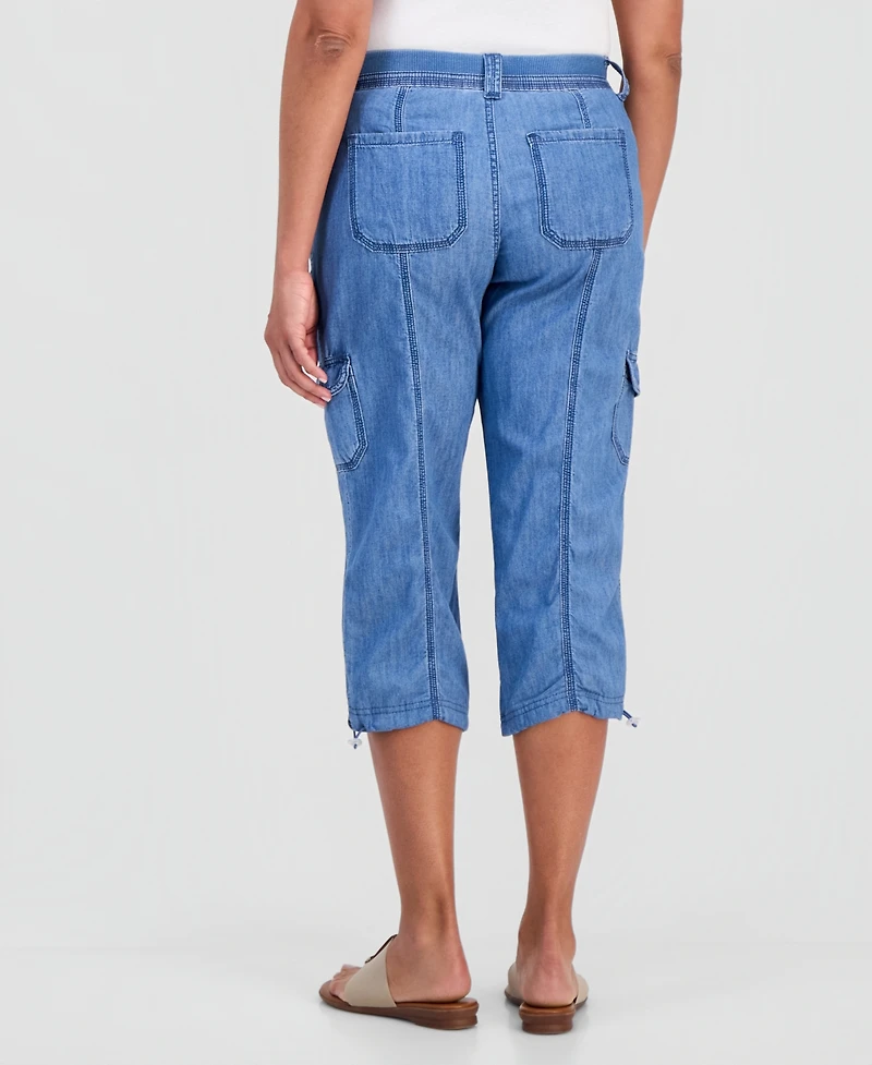 Style & Co Women's Mid-Rise Cargo Capri Pants, Exclusively at Macy's