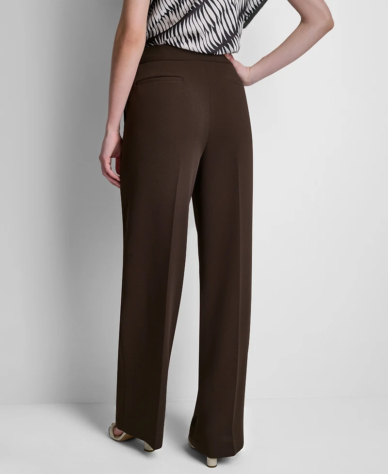 Dkny Petite Mid-Rise Zip-Front Trouser Pants