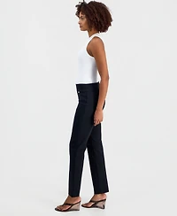 I.n.c. International Concepts Women's Tummy-Control Pull-On Straight-Leg Pants, Created for Macy's