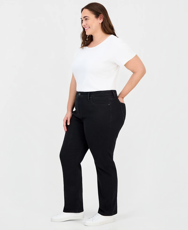 Style & Co Plus High-Rise Straight-Leg Jeans