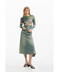 Desigual Women's Blouse with Floral Texture