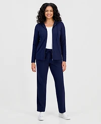 Style & Co Women's Zip-Front Hooded Sweatshirt, Created for Macy's