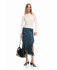 Desigual Women's Ribbed T-shirt logo