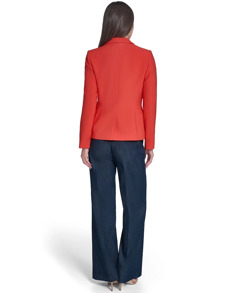 Tommy Hilfiger Women's 1-Button Calvary Twill Blazer