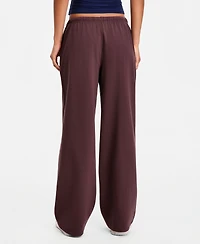 Hippie Rose Juniors' Lightweight Fleece Wide-Leg Sweatpants