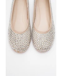Prologue Shoes Runway Mesh Embellished Ballet Flat