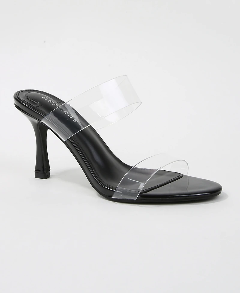 Berness Women's Calia Clear Strap Heeled Slides