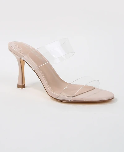 Berness Women's Calia Clear Strap Heeled Slides
