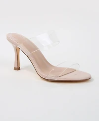 Berness Women's Calia Clear Strap Heeled Slides
