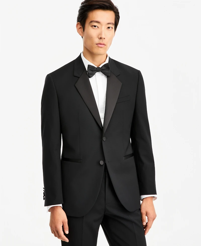 Hugo by Boss Men's Modern-Fit Wool Blend Super Flex Stretch Tuxedo Jacket