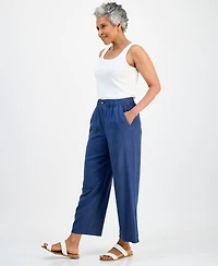 Style & Co Petite High-Rise Wide-Leg Ankle Pants, Macy's Exclusive