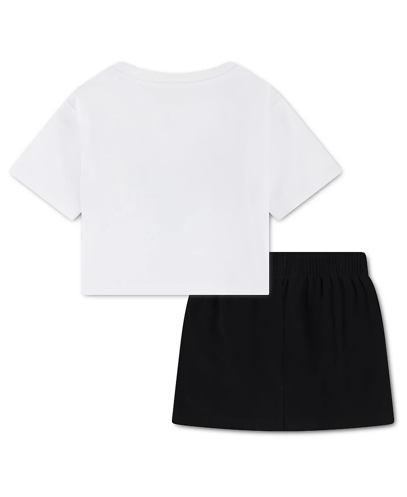Jordan Boys' Toddler 2T-4T Heart T-Shirt and Skort, 2-Piece Set