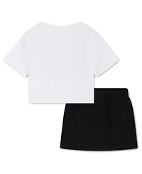 Jordan Boys' Toddler 2T-4T Heart T-Shirt and Skort, 2-Piece Set