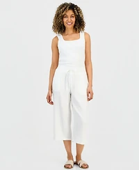 Style & Co Petite Cotton Gauze Wide-Leg Cropped Pants, Macy's Exclusive