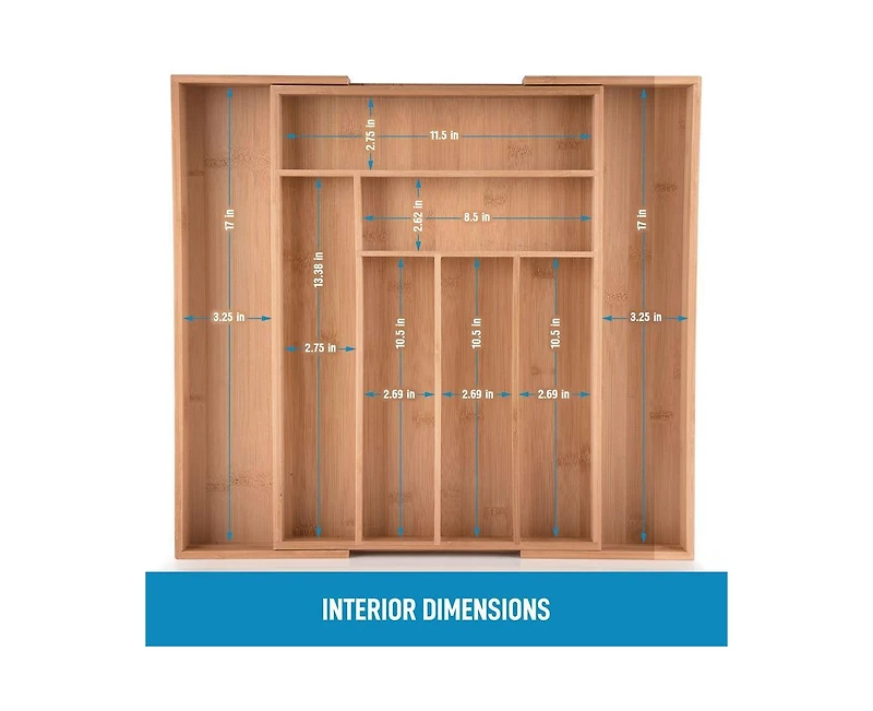 Bamboo Kitchen Drawer Organizer