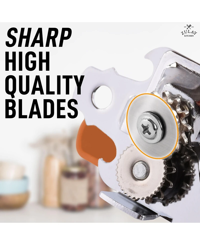 Heavy Duty 2 1 Can Opener Wide Grip Smooth Edge Cut