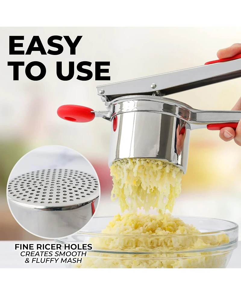 Large Stainless Steel Potato Ricer With Non-Slip Handle