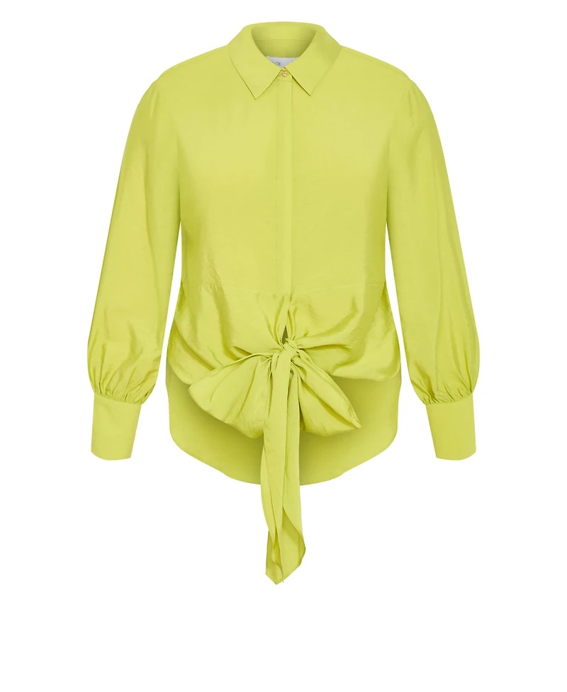 City Chic Plus Size Rosa Tie Shirt